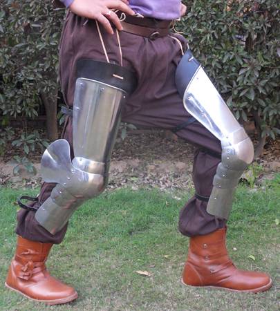 Leg Protection with leather straps 18 gauge