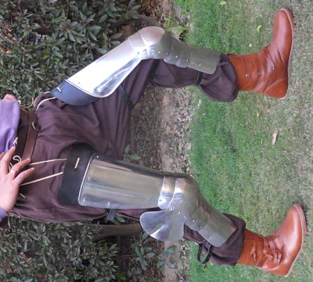 Leg Protection with leather straps 18 gauge