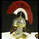 Roman Gallic Helmet, Red Crest, 18G, Large