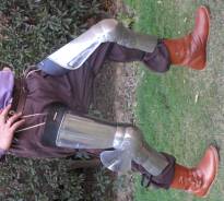 Leg Protection with leather straps 18 gauge