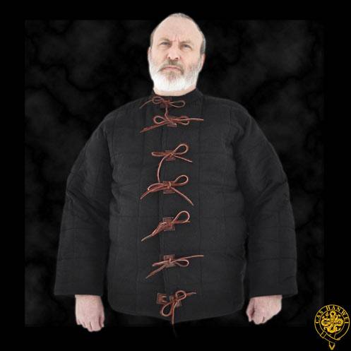 Arming Jacket, X-Large, Black, Leather Tie Closure