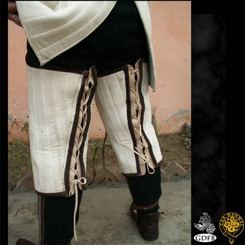 Crusader Upper Leg Padding, Natural, L