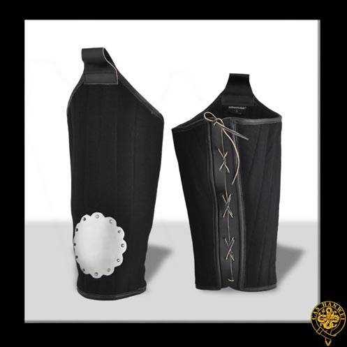 Upper Leg Padding w/ Steel, Black, XL