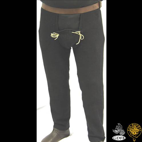 15th Century Pants Black, XL