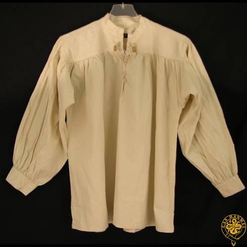 Collarless, Laced w/Toggles, Natural, XX-Large