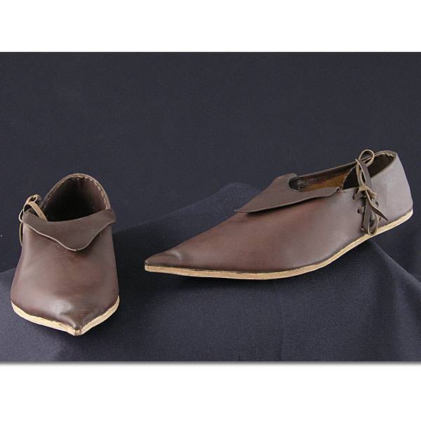 13th C Soldier’s Shoes, Side Laced, Dark Brown