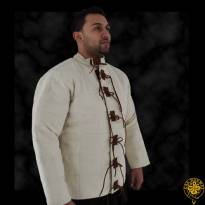 Arming Jacket, X-Large, Natural, Leather Tie Closure