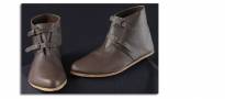 13th C Soldier’s Shoes w/2 Buckles, Dark Brown