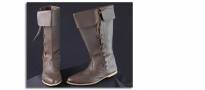  Knee Length Medieval Shoes, Laced, Dark Brown