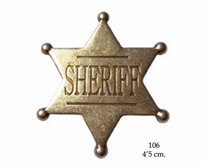 Six point ball tipped star badge