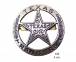 Texas Rangers circle star cut-out badge