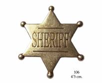Six point ball tipped star badge