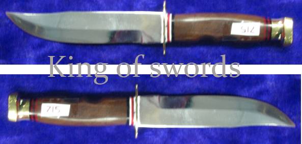 Wood and brass handle Knife