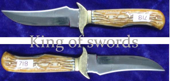 Antler handle with brass