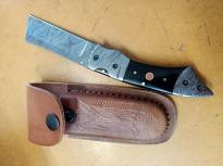 Tanto Style Damascus Folder