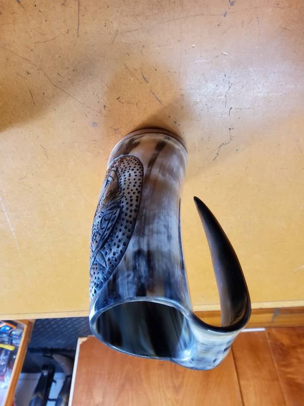 Dragon Slayer Buffalo Horn Tankard
