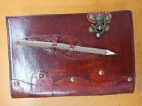 Leather Journal with Pencil 16cm x 23cm