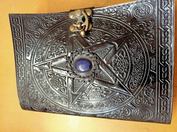 Leather Journal Pentagram Crystal XXL