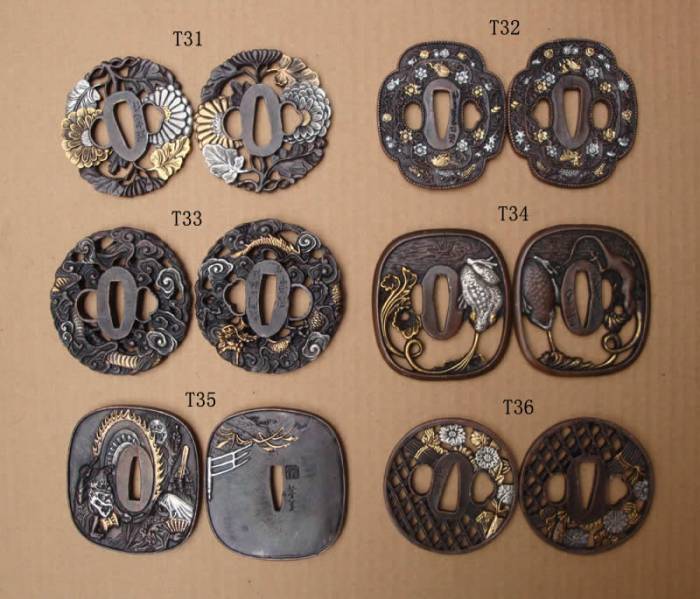 T Series Cooper Tsuba T31 to T36