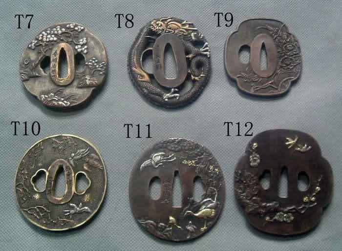 T Series Red Cooper Tsuba T7 to T12