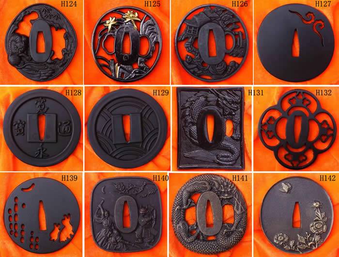 H Series Alloy of Zink Tsuba H124 to H142