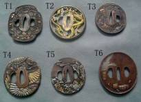 T Series Red Cooper Tsuba T1 to T6