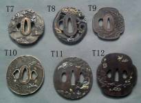 T Series Red Cooper Tsuba T7 to T12