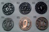 H Series Alloy of Zink Tsuba h1 to h6